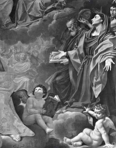 A. Villani e Figli — Donato Creti. Madonna col bambino e Santi (part.). Bologna - Santuario di S. Luca — particolare